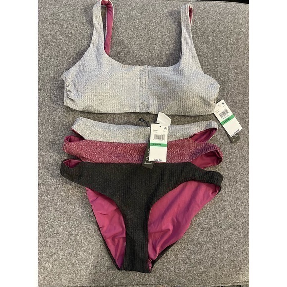 Soluna Moondust‎ 2 Piece High Waisted Bottoms and Bralette Size Large - Picture 2 of 11